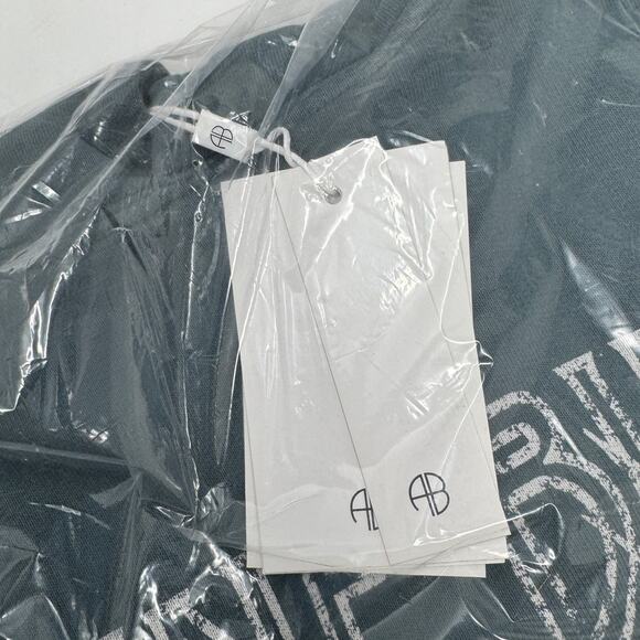 NWT Anine Bing Ash Hoodie Eagle - Faded Emerald Green Size XS - Picture 9 of 11